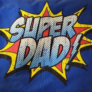 Super Dad 3XL Cotton Tee With Vintage Marvel Super Hero Graphic
